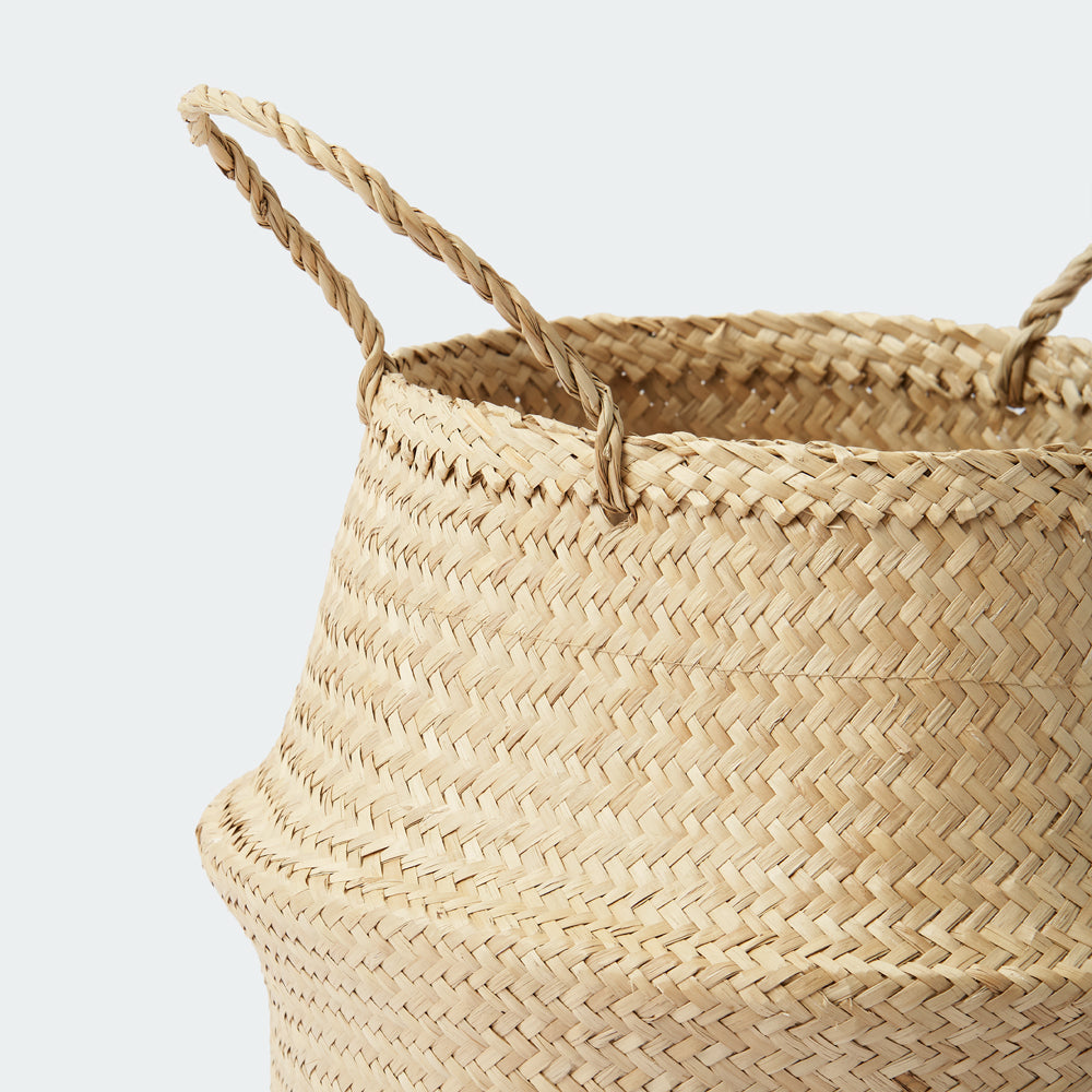 Seagrass Wicker Planter Vase with Handles