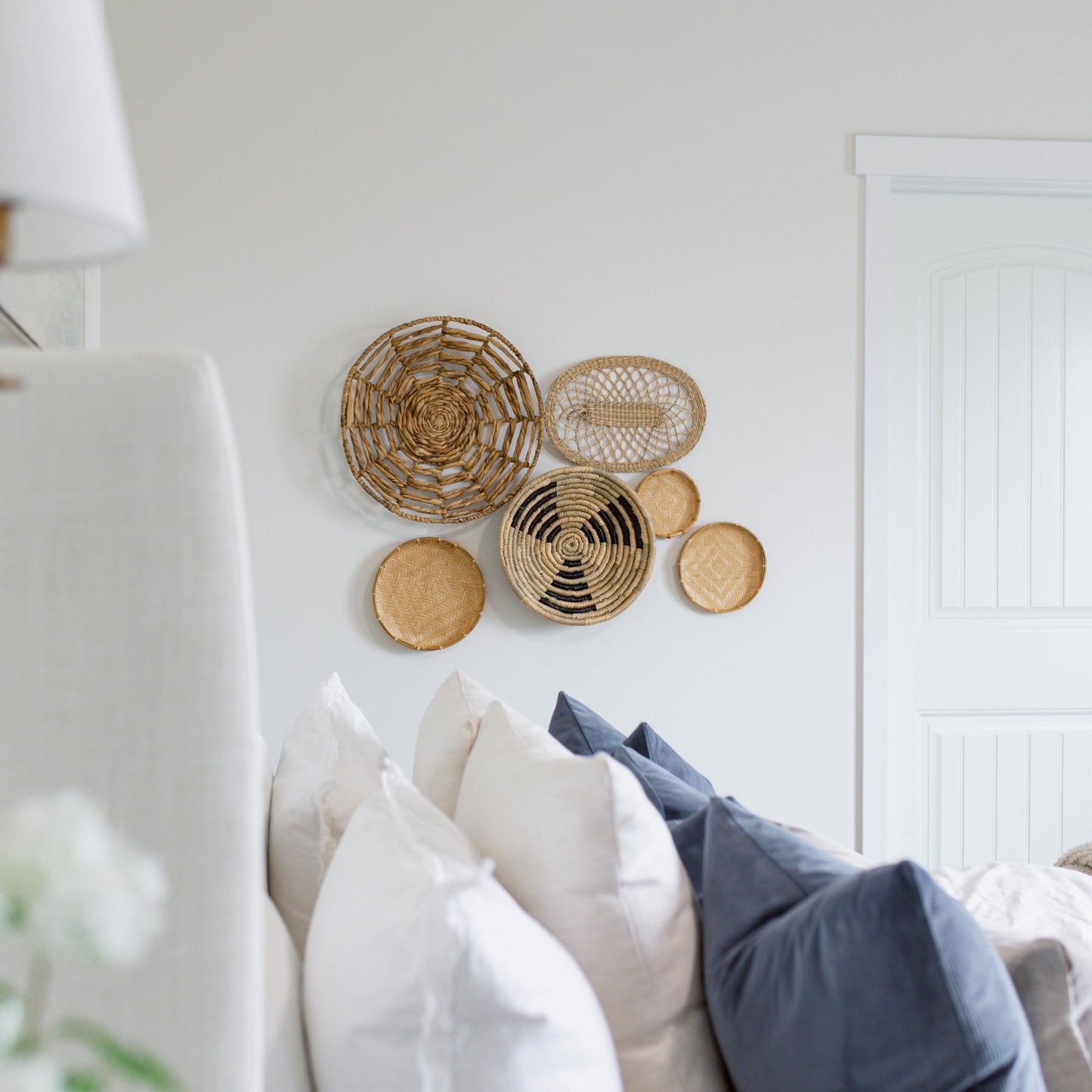 Varied Texture and Shape Wall Basket Set of 6