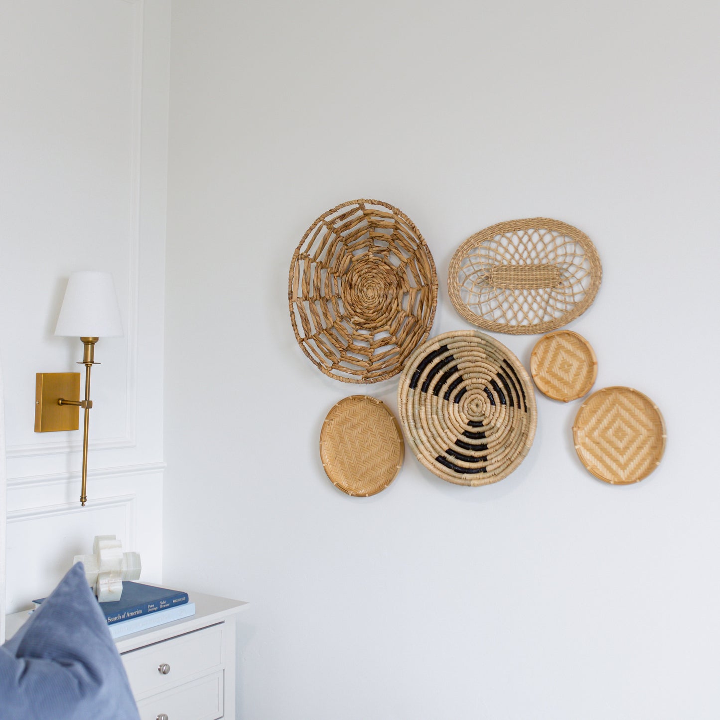 Varied Texture and Shape Wall Basket Set of 6