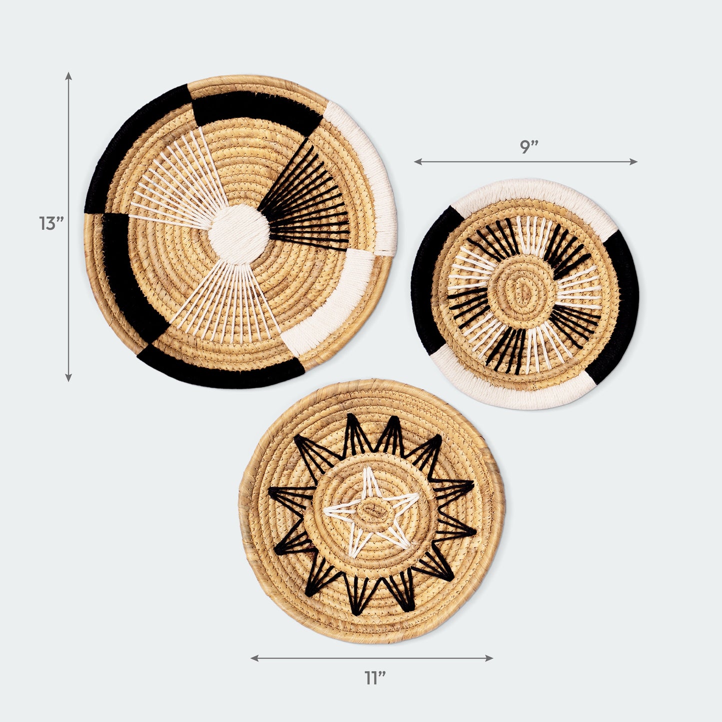 Bold Geometric and Star Wall Basket Decor Set