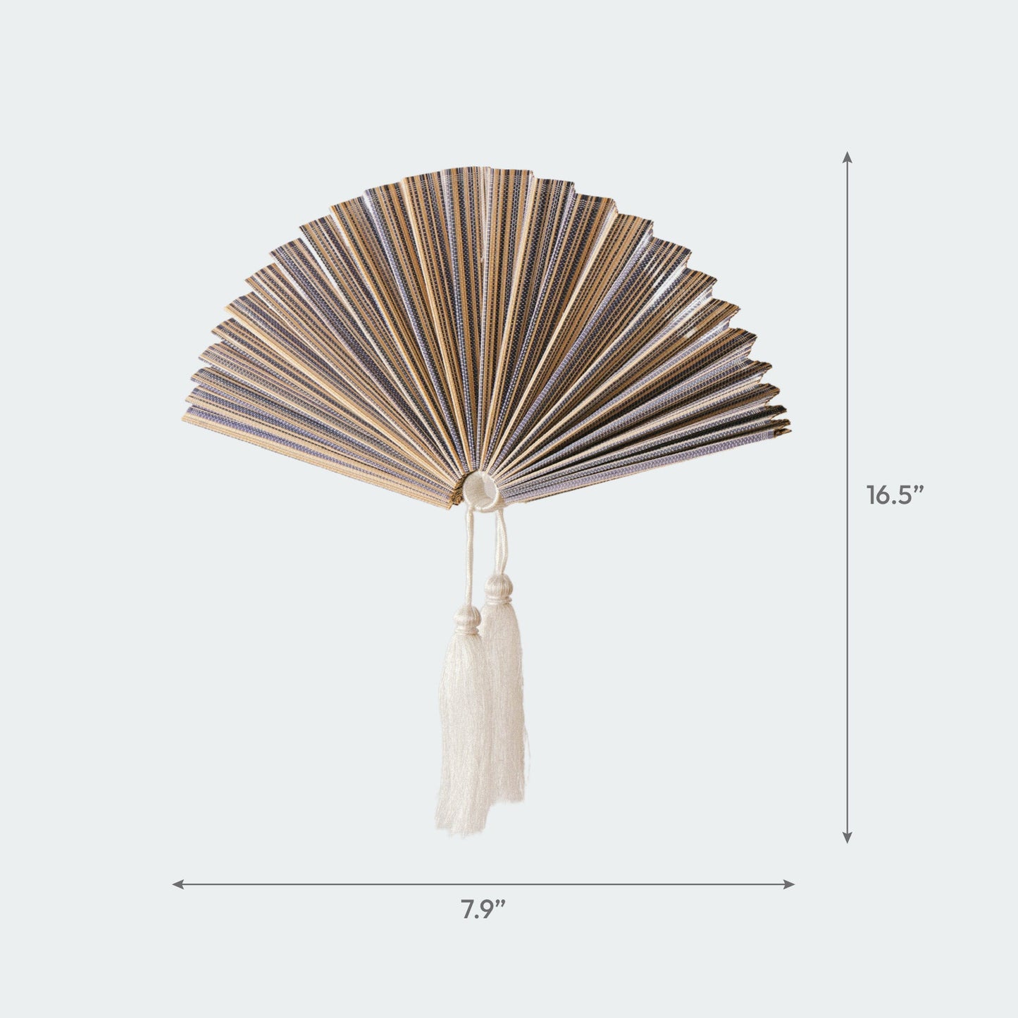 Purple Bamboo Folding Fan Wall Decor