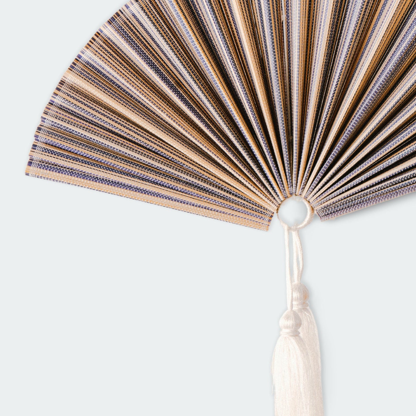 Purple Bamboo Folding Fan Wall Decor