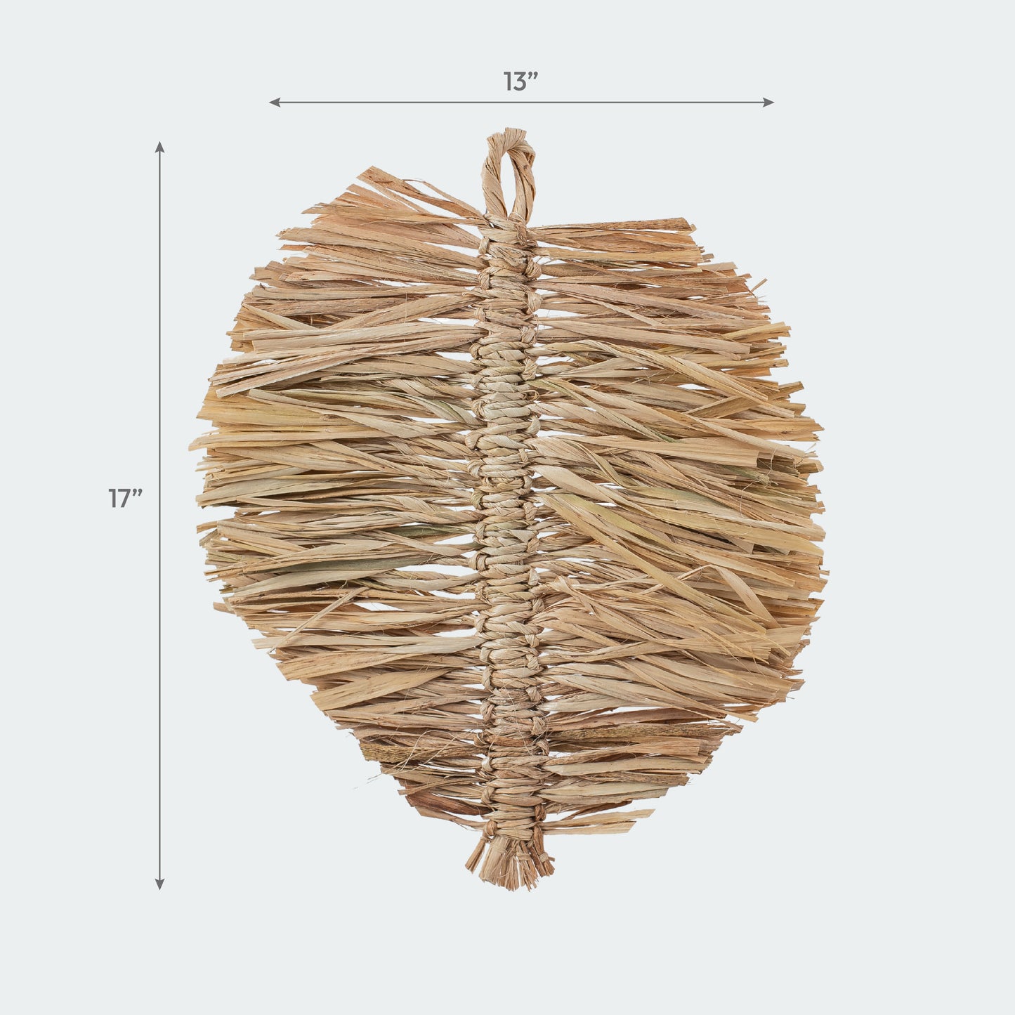 Seagrass Leaf-Shaped Wicker Wall Decor Set