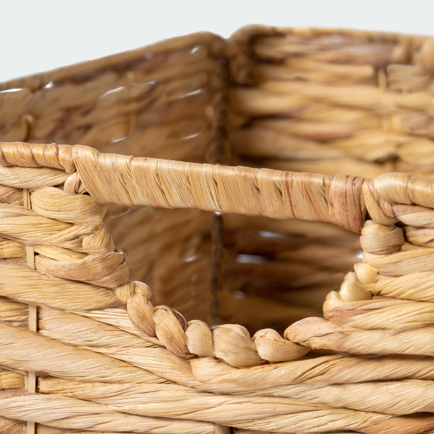 Square Foldable Hyacinth Basket with Linens