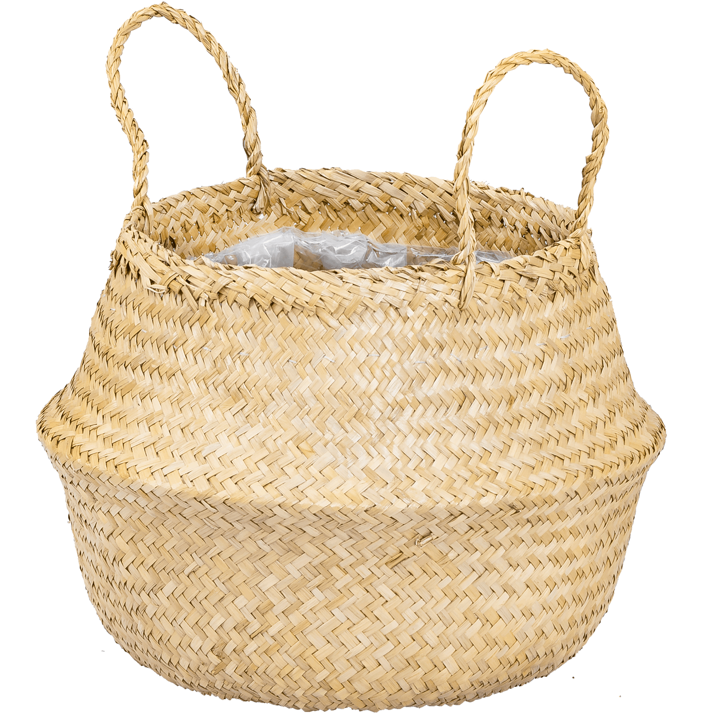 Round Seagrass Wicker Planter Vase Set of 2