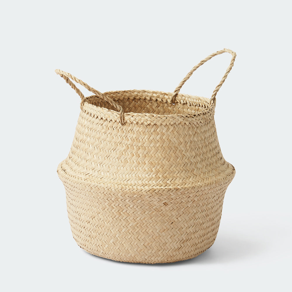 Seagrass Wicker Planter Vase with Handles