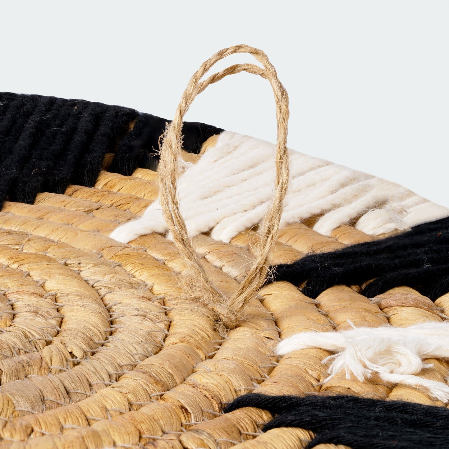 Bold Geometric Seagrass Wall Basket Decor Set