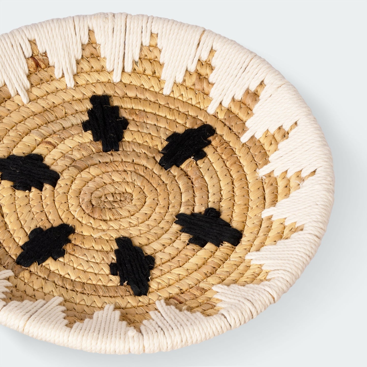 Bold Geometric Seagrass Wall Basket Decor Set
