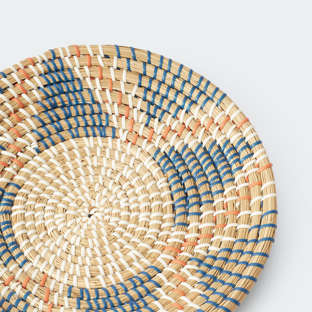 Minimalist Natural Woven Seagrass Wall Basket Decor, Extra Large Set