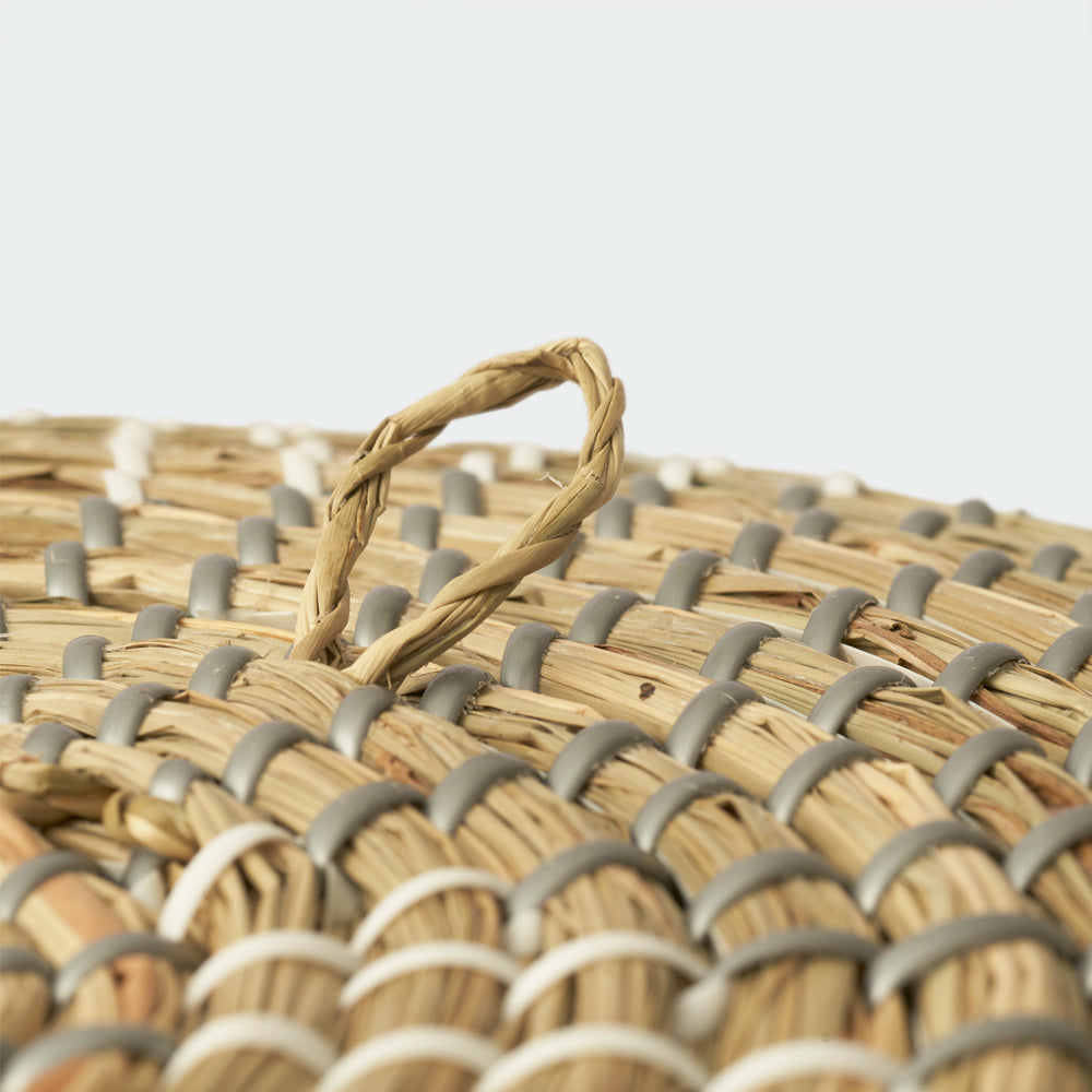 Minimalist Natural Woven Seagrass Wall Basket Decor, Extra Large Set