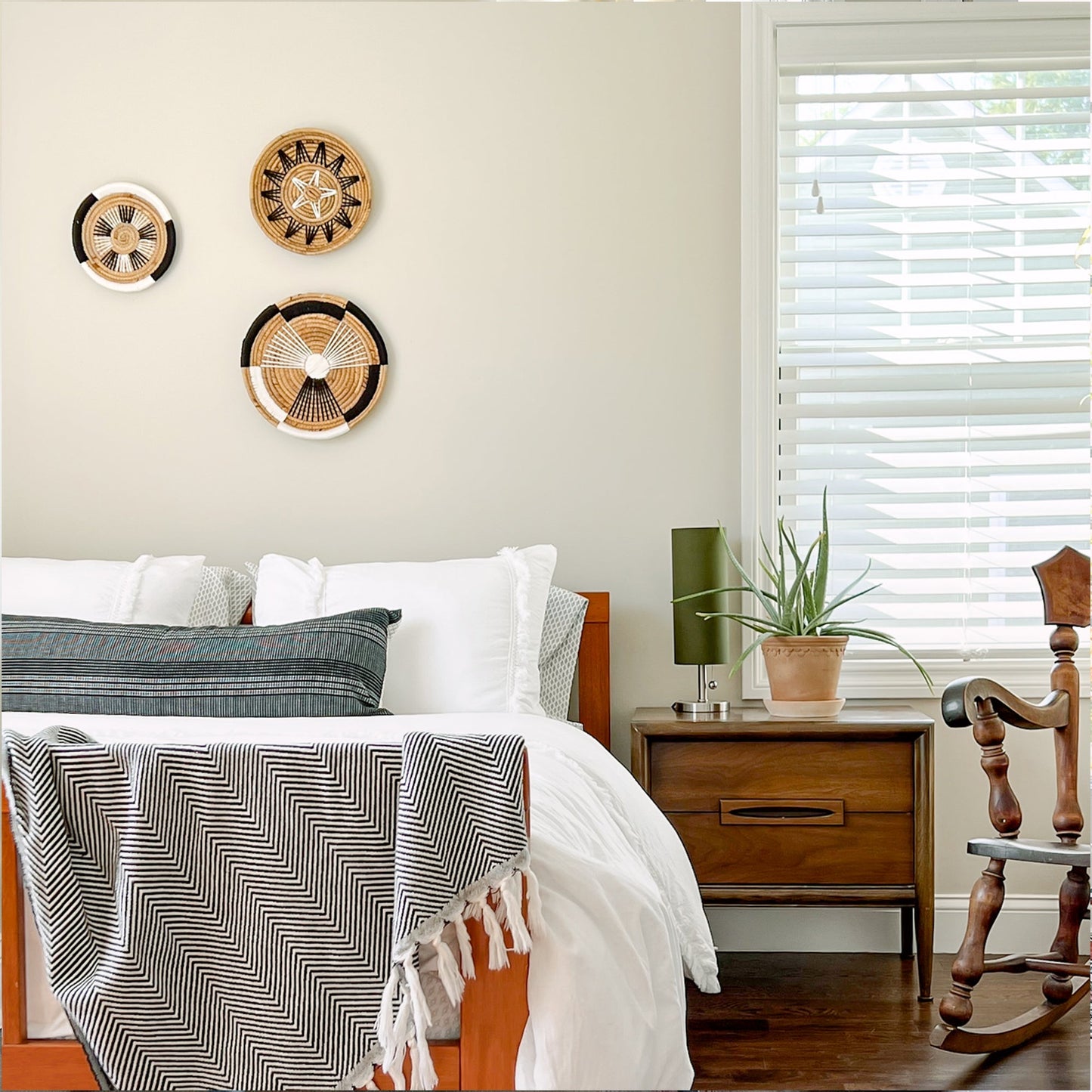 Bold Geometric and Star Wall Basket Decor Set