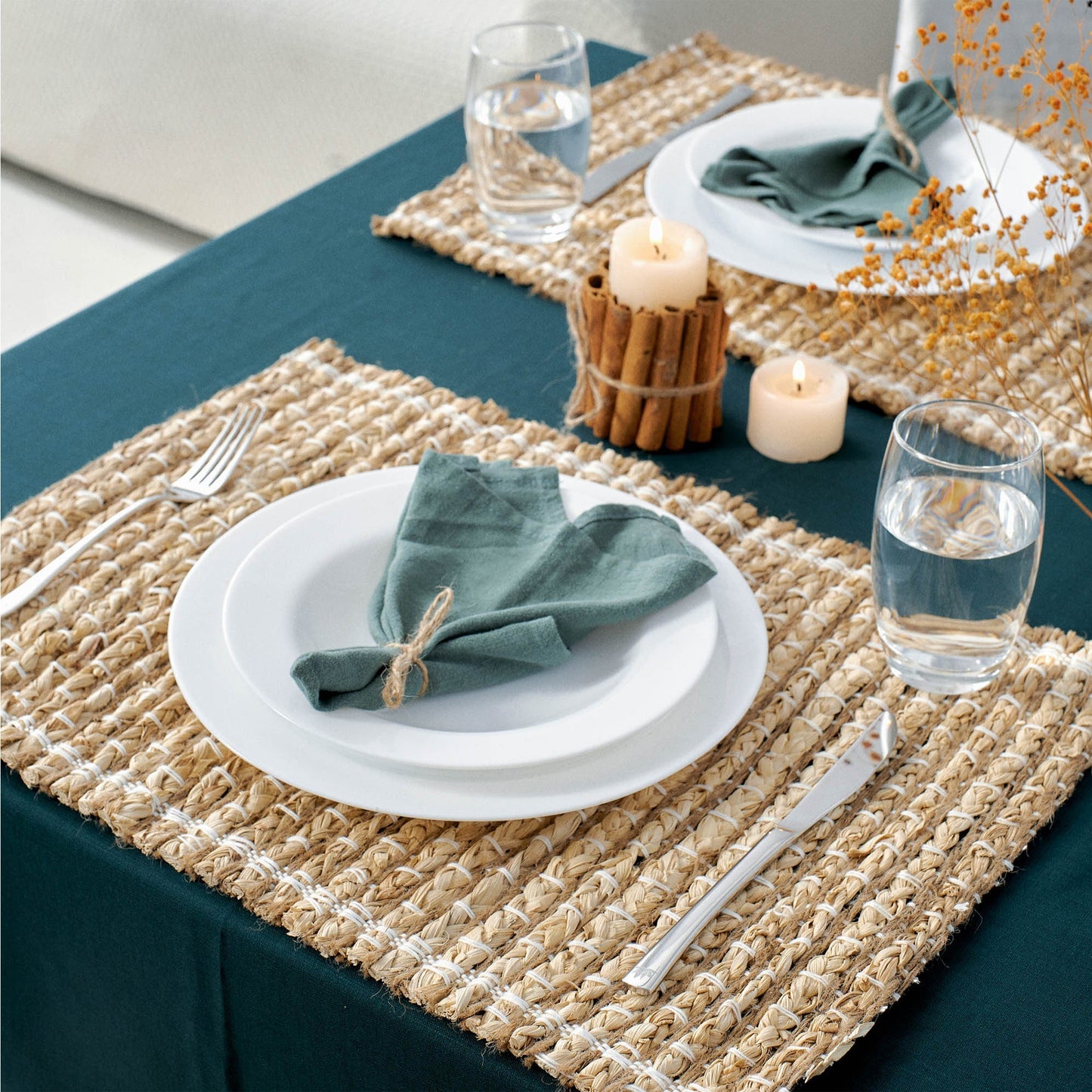 Braided Rectangular Woven Placemat Set Of 6