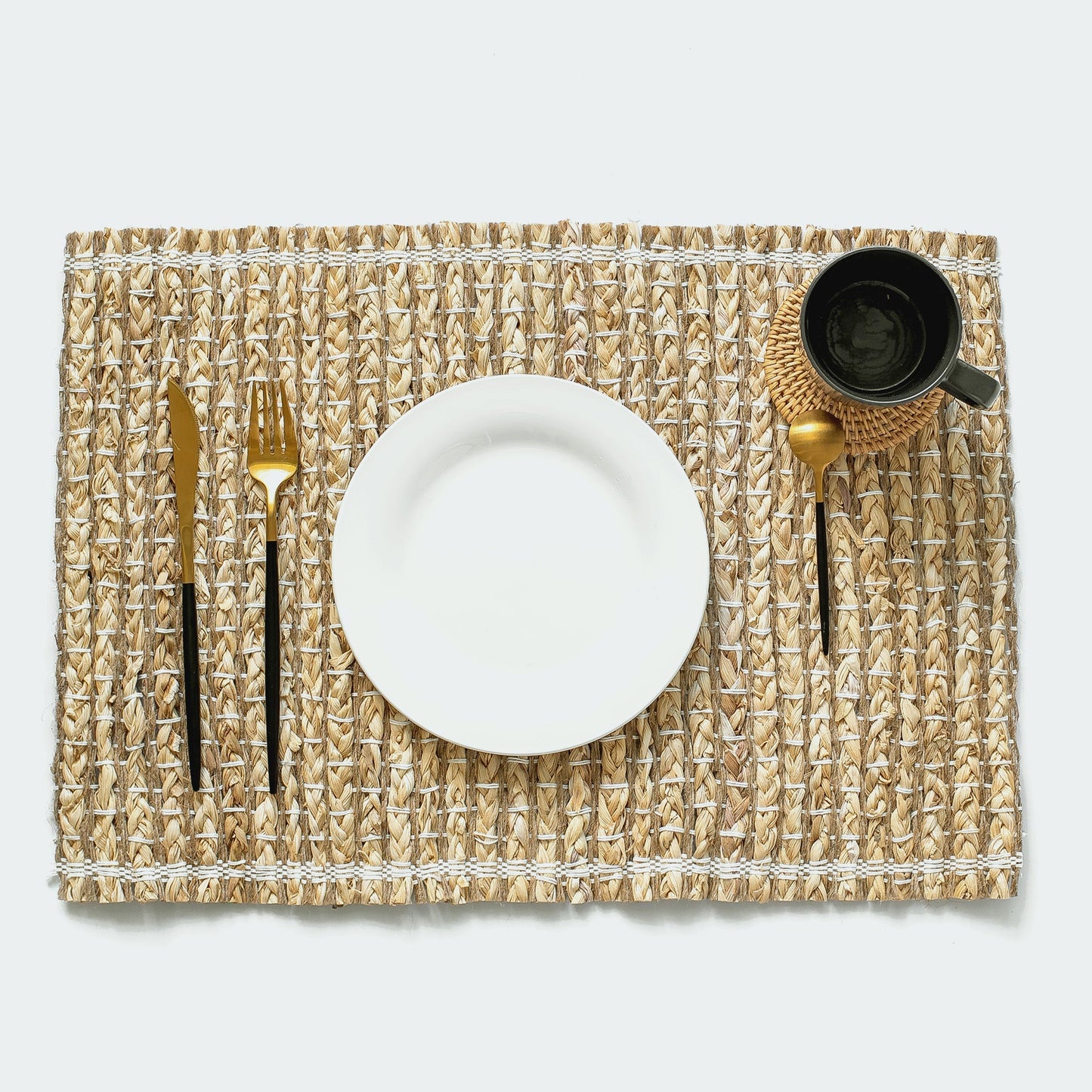 Braided Rectangular Woven Placemat Set Of 6