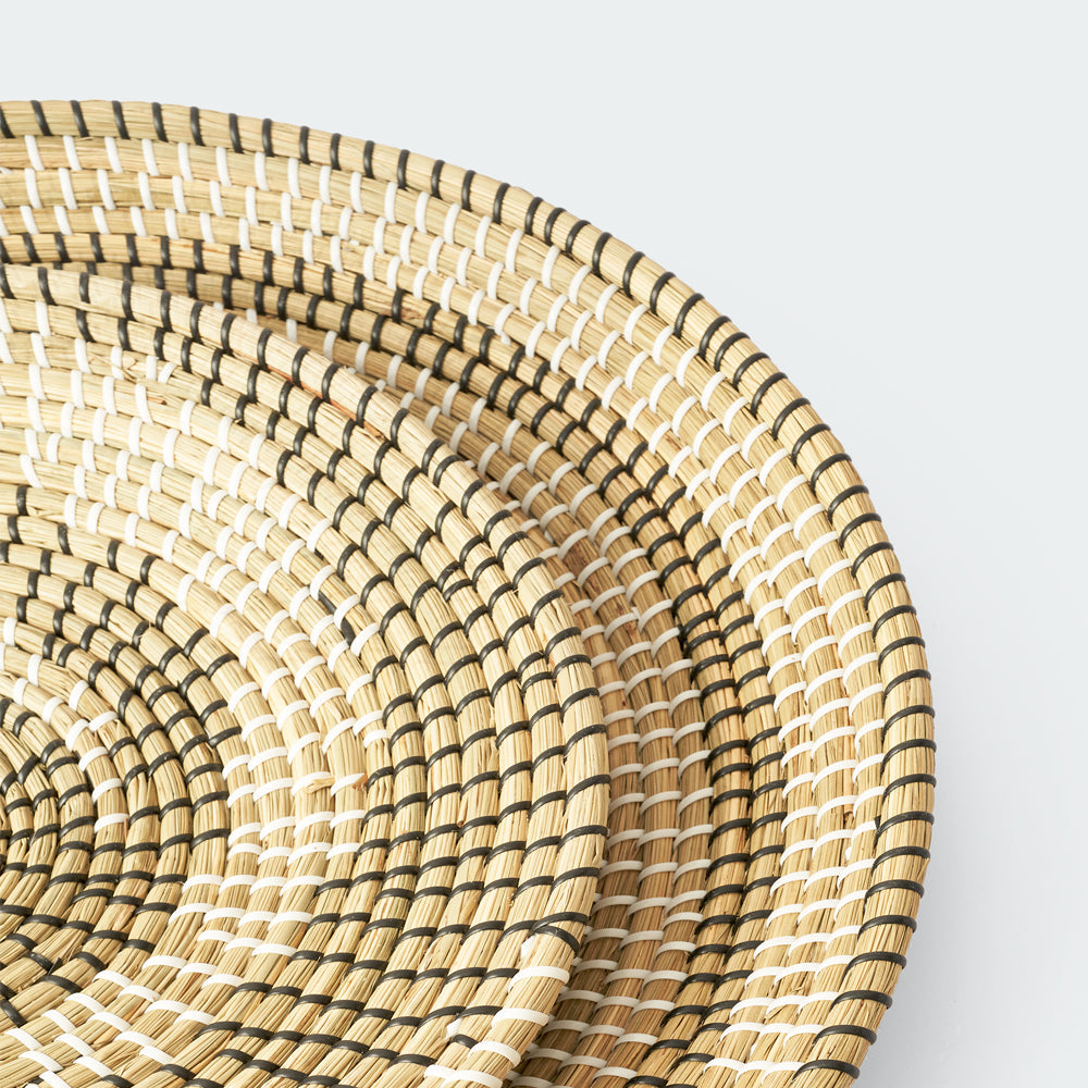 Minimalist Natural Woven Seagrass Wall Basket Decor, Extra Large Set