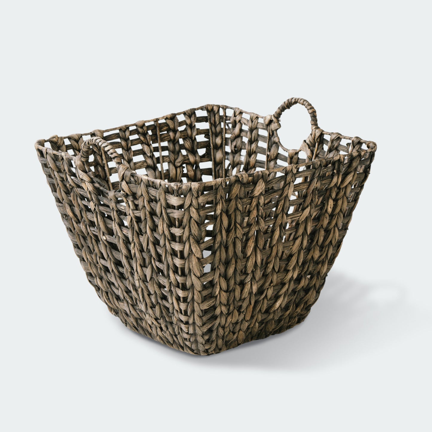 Boho-Chic Set of 3 Dark Hyacinth Open Weave Storage Baskets