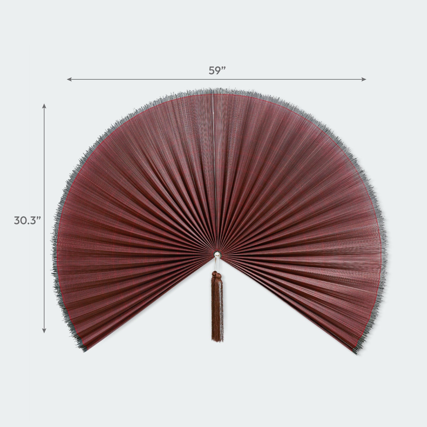 Solid Red Plum - Bamboo Folding Fan Wall Decor