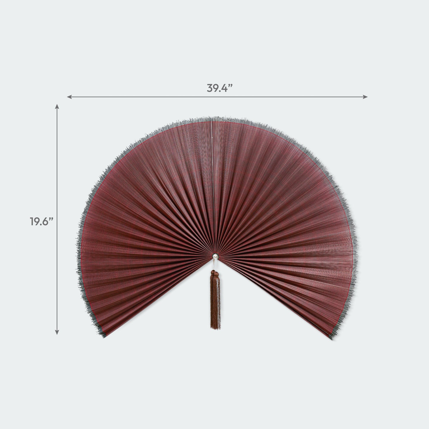 Solid Red Plum - Bamboo Folding Fan Wall Decor
