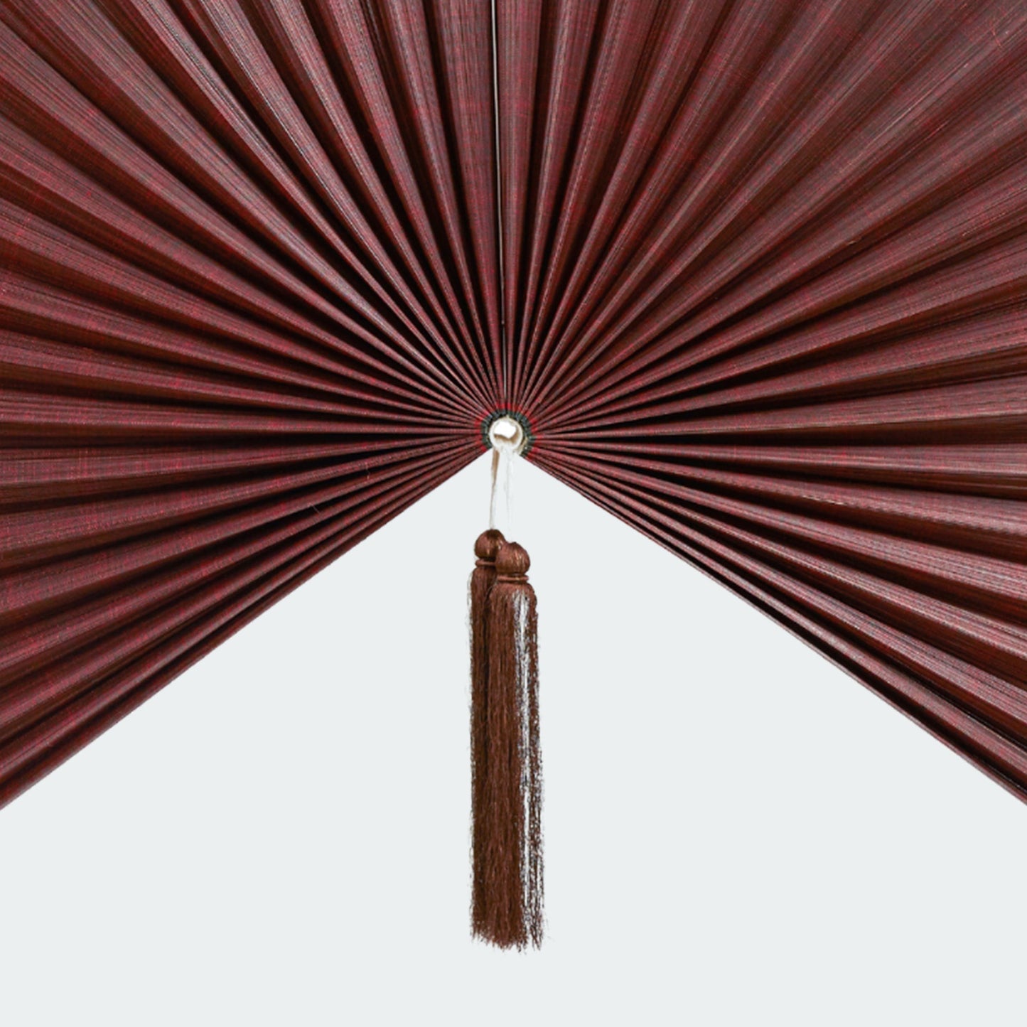 Solid Red Plum - Bamboo Folding Fan Wall Decor