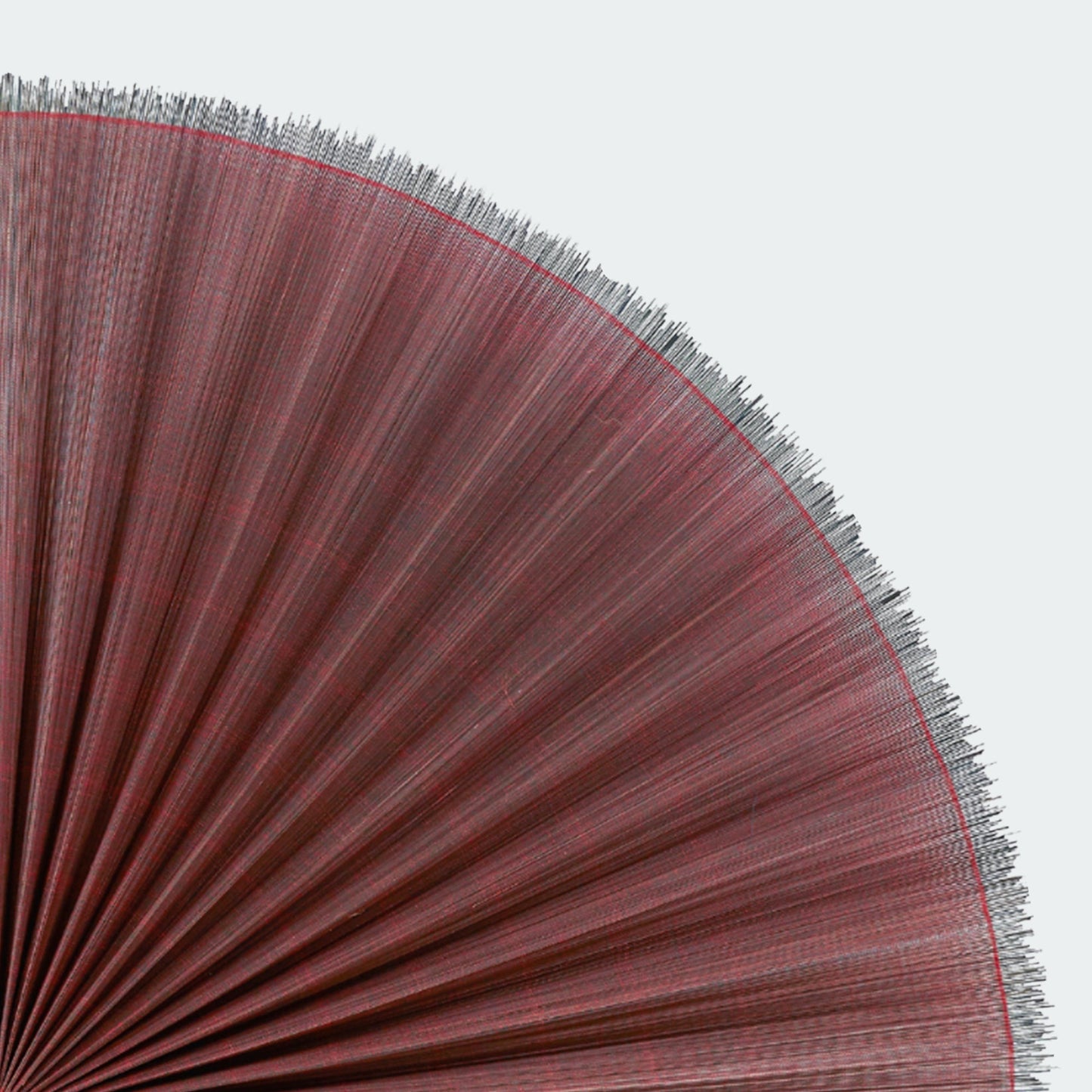 Solid Red Plum - Bamboo Folding Fan Wall Decor