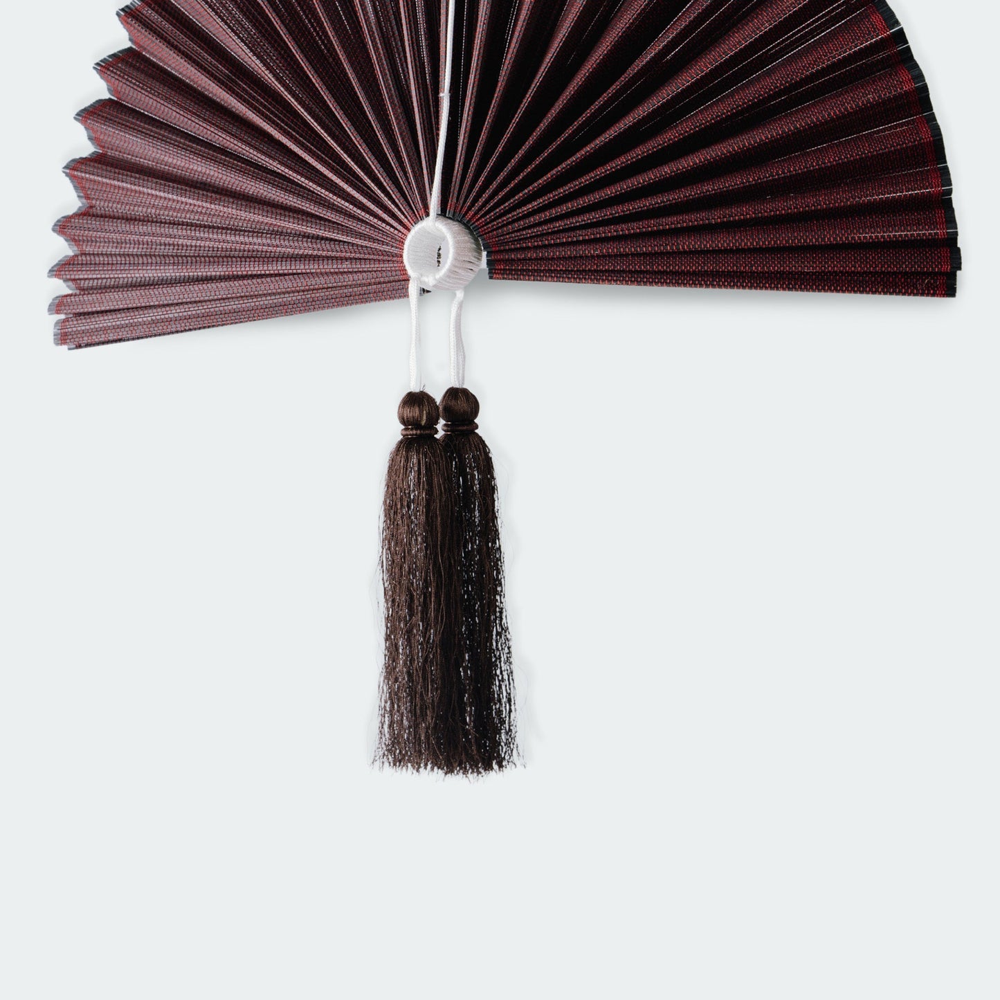 Solid Red Plum - Bamboo Folding Fan Wall Decor