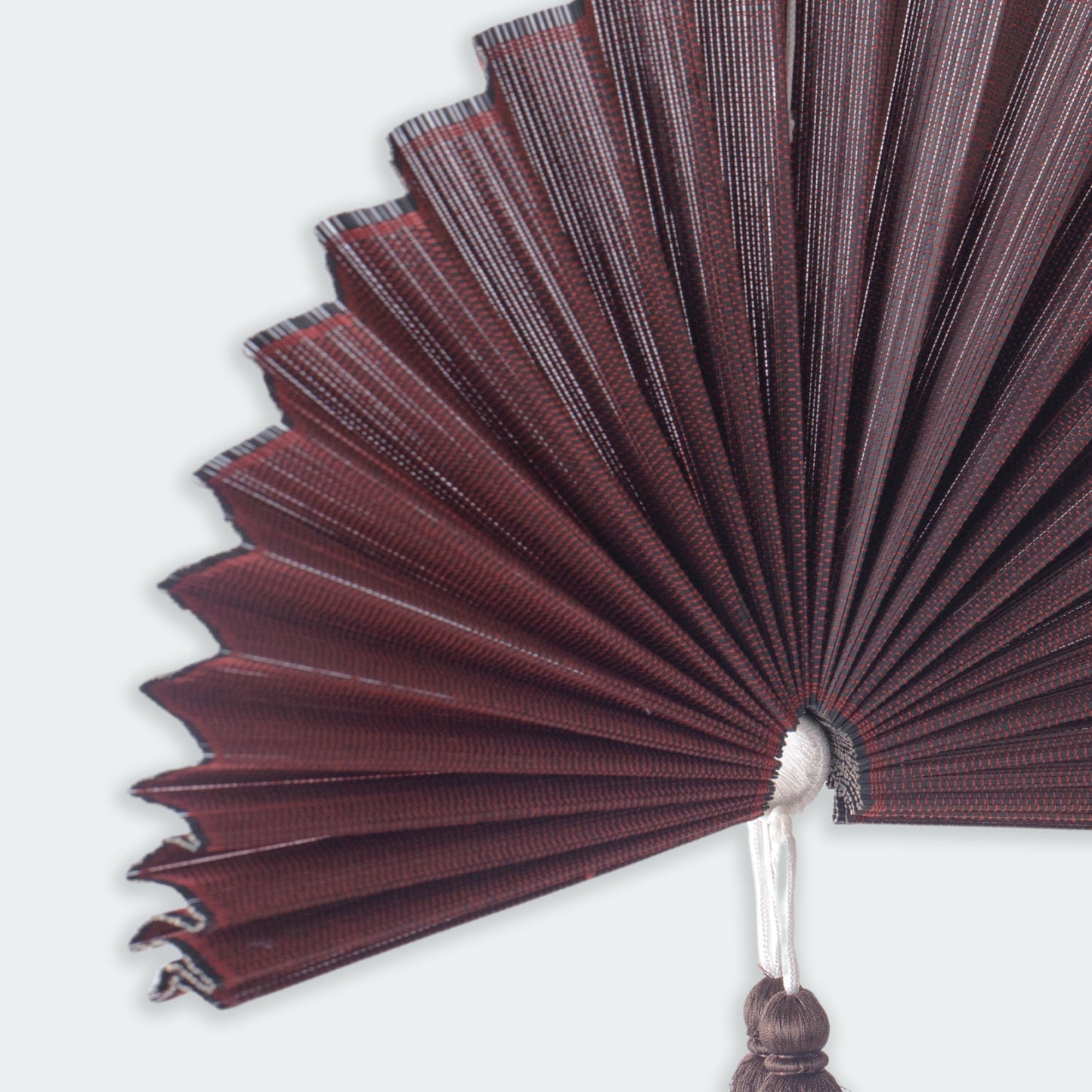 Solid Red Plum - Bamboo Folding Fan Wall Decor