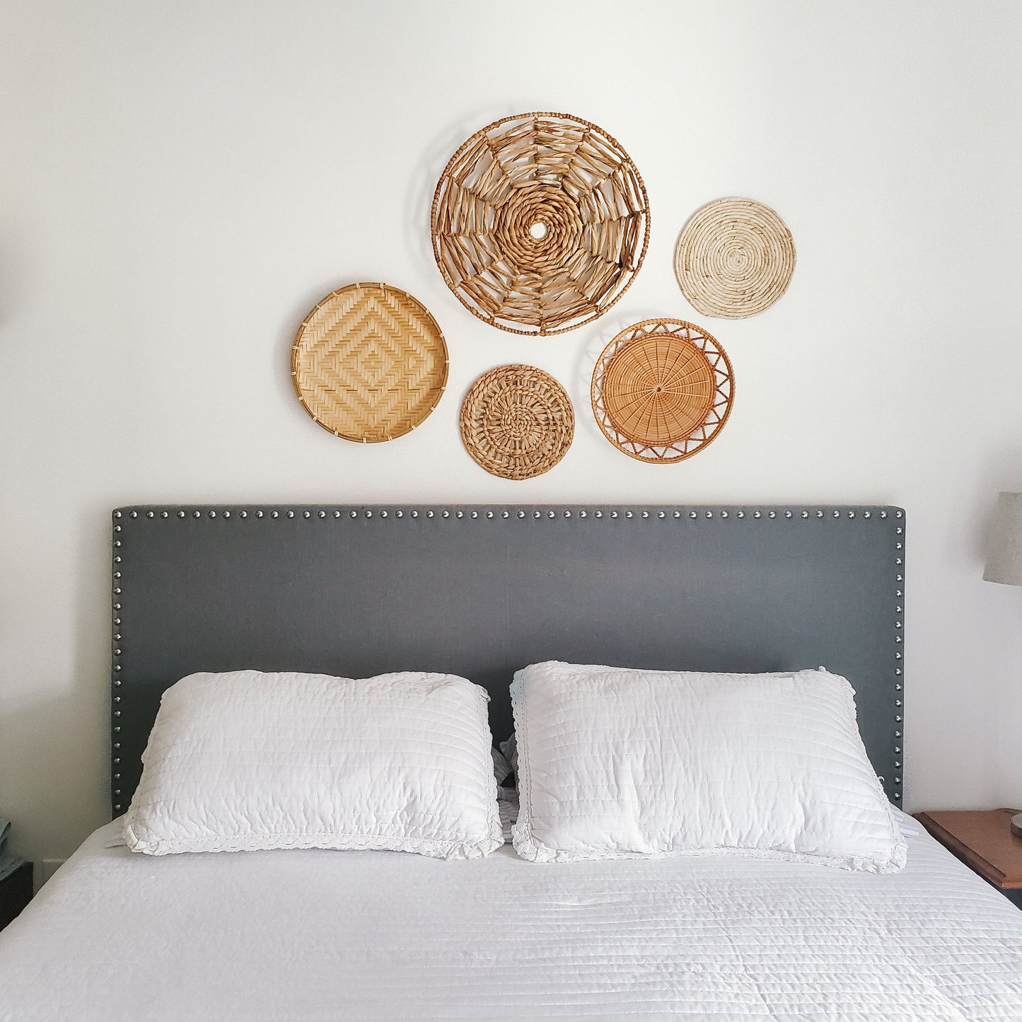 Diverse Textures Woven Wall Basket Decor Set Of 5