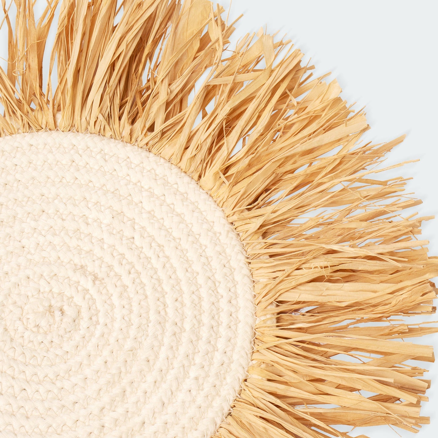 Fringe Raffia Wall Basket Decor Set of 3