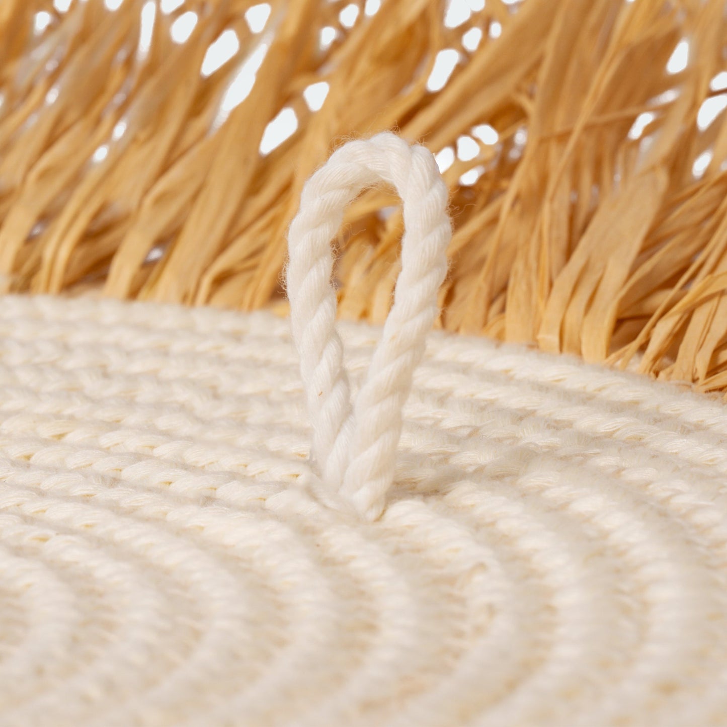 Fringe Raffia Wall Basket Decor Set of 3