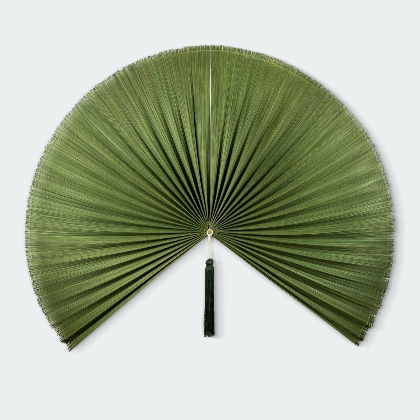 Moss Green Bamboo Folding Fan Wall Decor