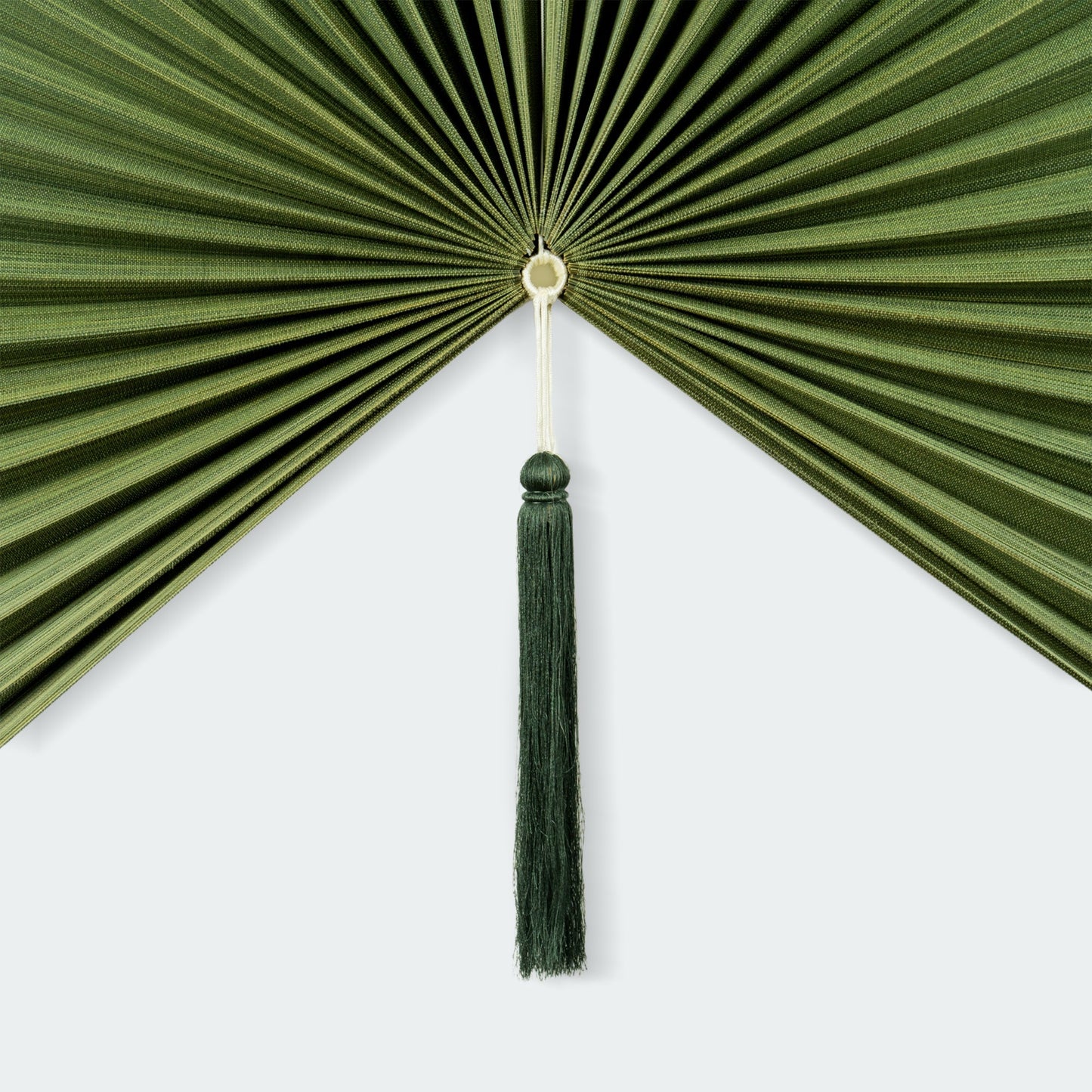 Moss Green Bamboo Folding Fan Wall Decor