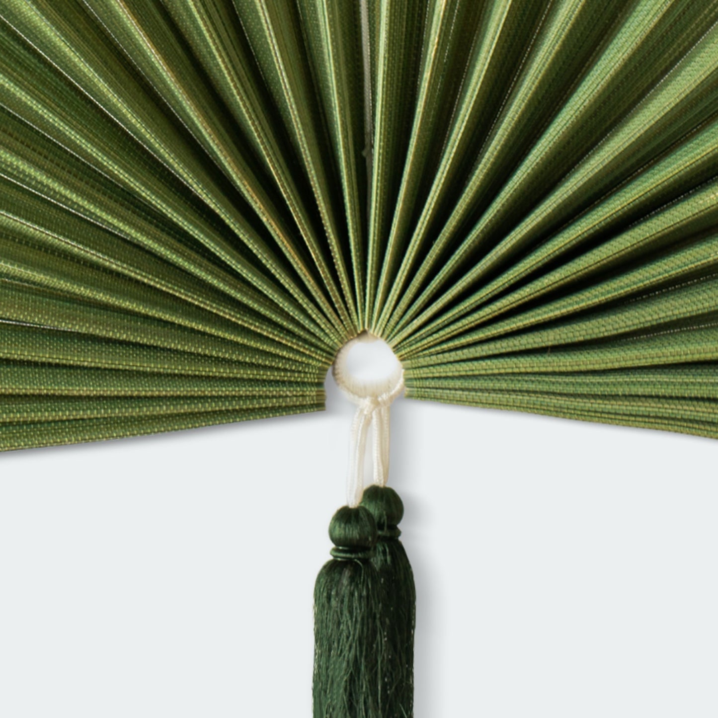 Moss Green Bamboo Folding Fan Wall Decor