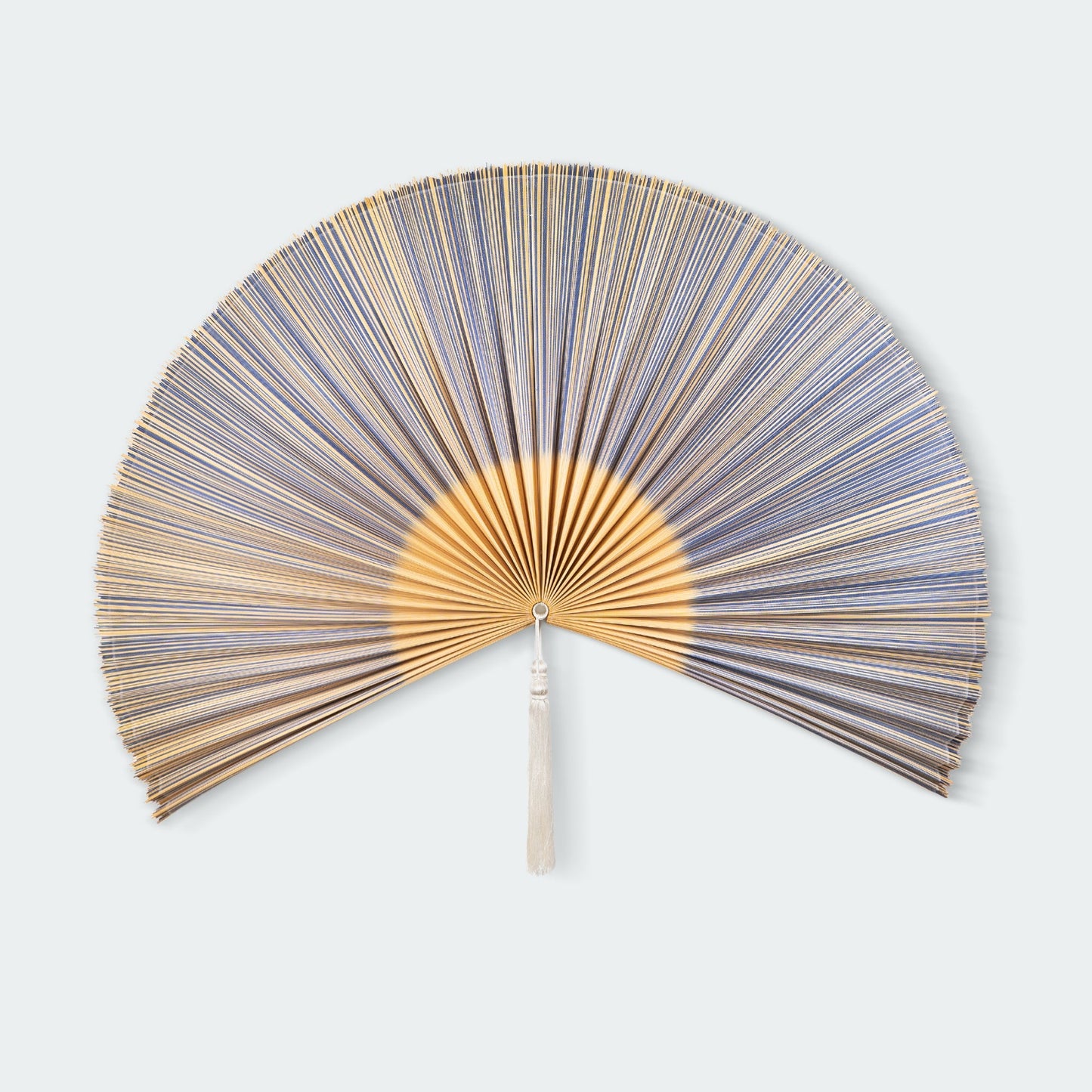 Purple Bamboo Folding Fan Wall Decor