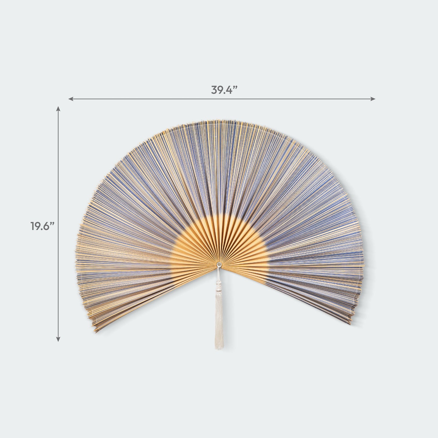 Purple Bamboo Folding Fan Wall Decor