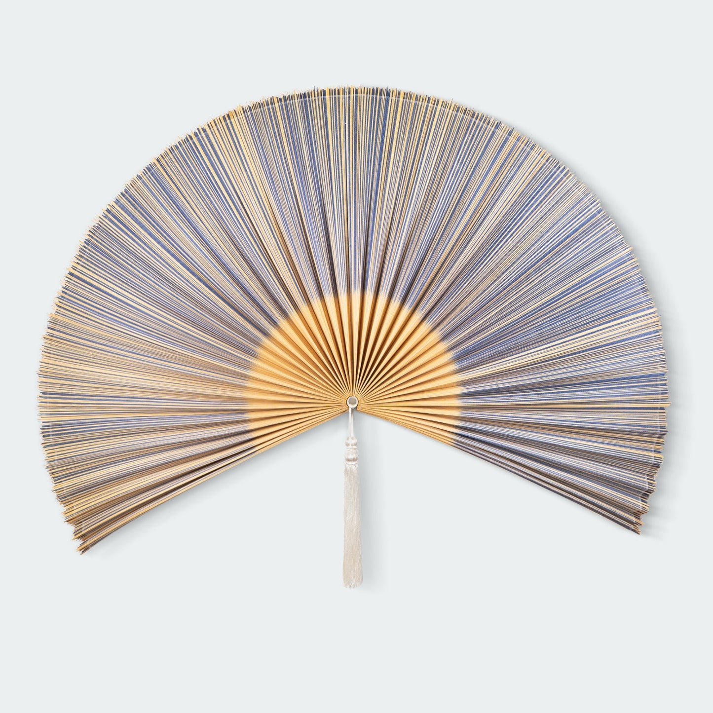 Purple Bamboo Folding Fan Wall Decor