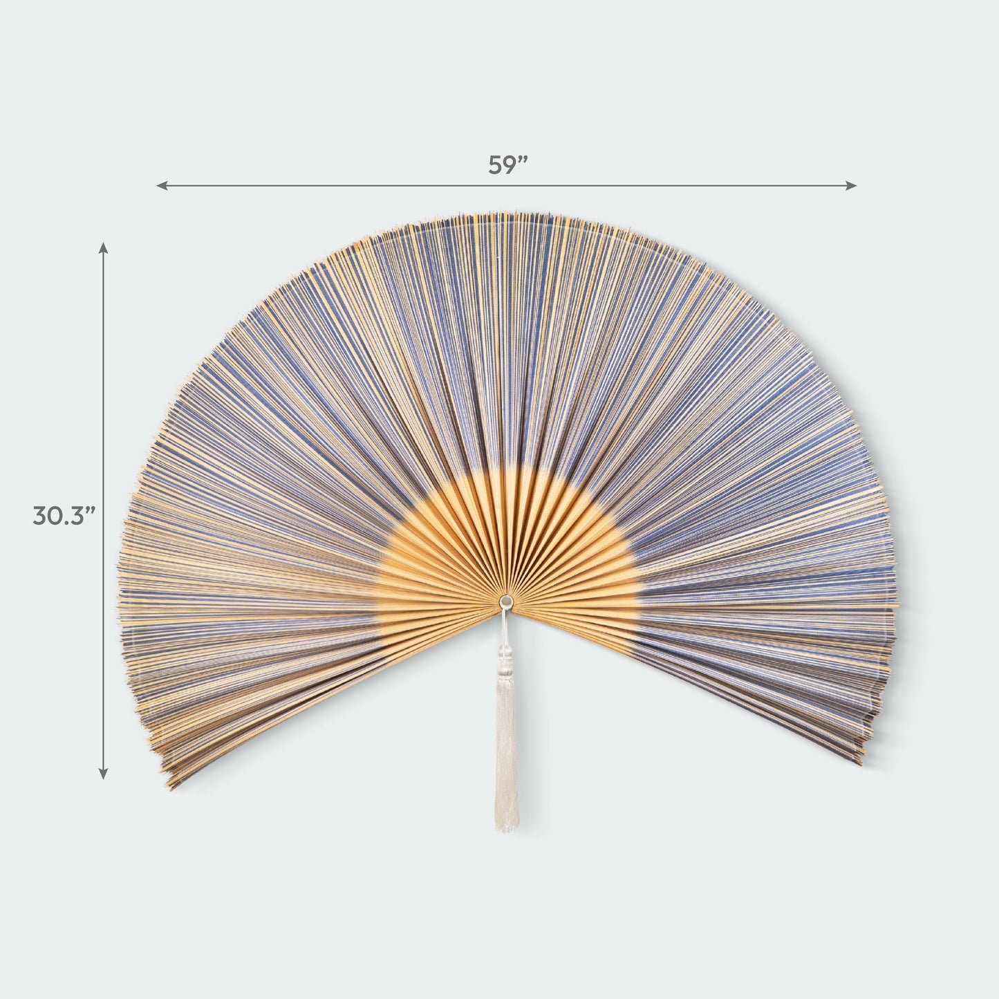 Purple Bamboo Folding Fan Wall Decor