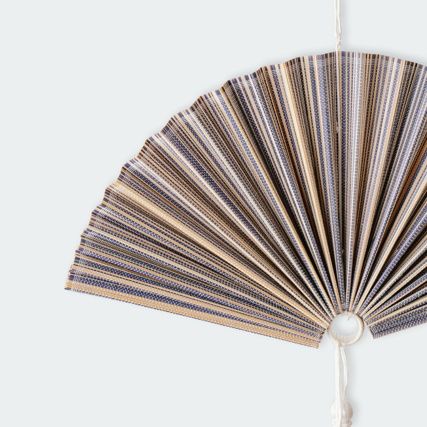 Purple Bamboo Folding Fan Wall Decor