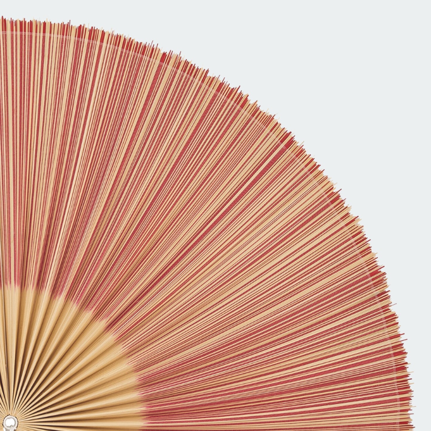 Red and Brown Bamboo Folding Fan Wall Decor