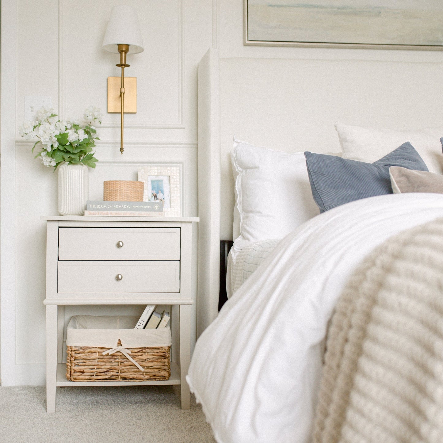 Square Foldable Hyacinth Basket with Linens