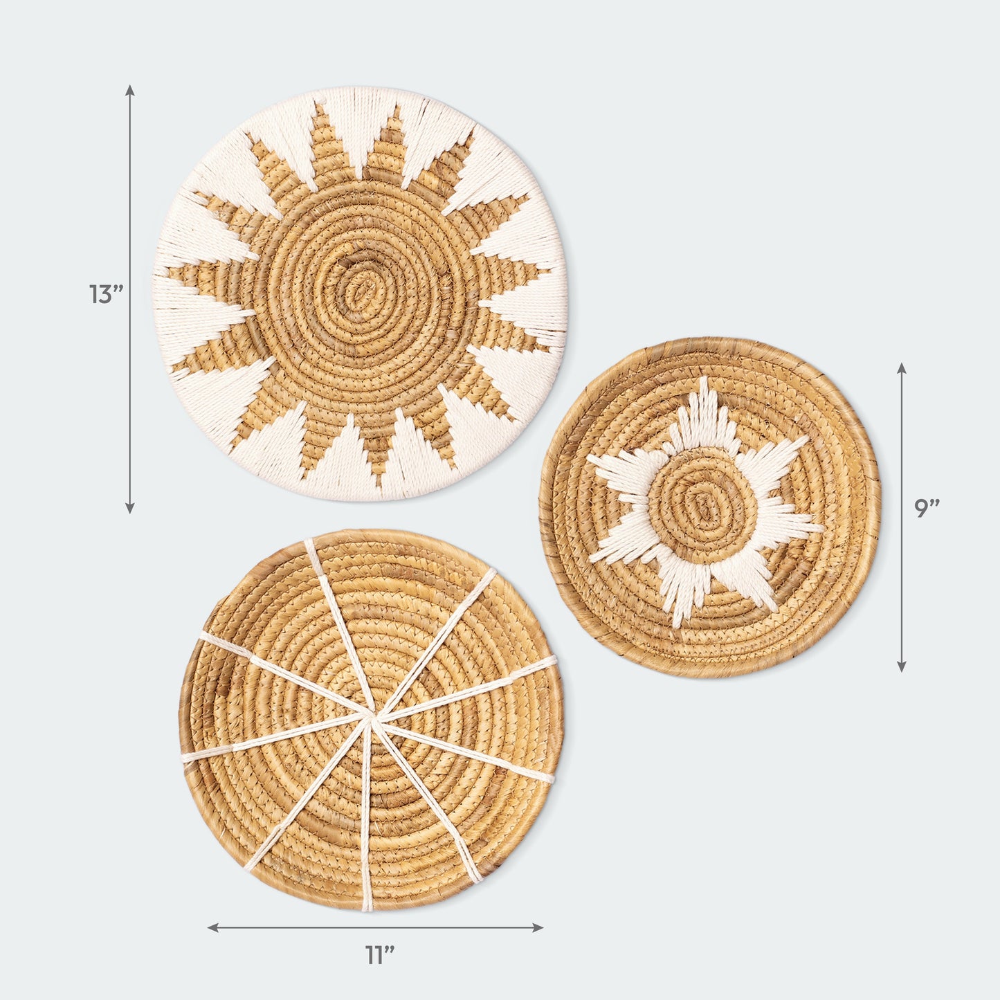 Bold Geometric and Star Wall Basket Decor Set
